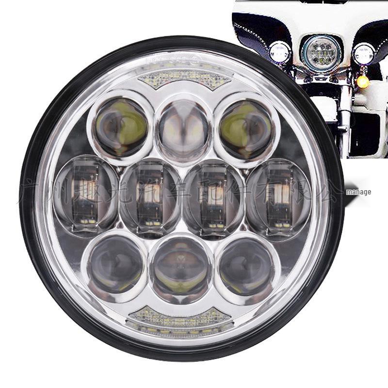 5.75" LED Harley Headlight, 80W, Adjustable High/Low Beam for Modified Models