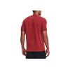 Under Armour Plaid Training Short Sleeve T-Shirt Men Tops Red 1376921-638