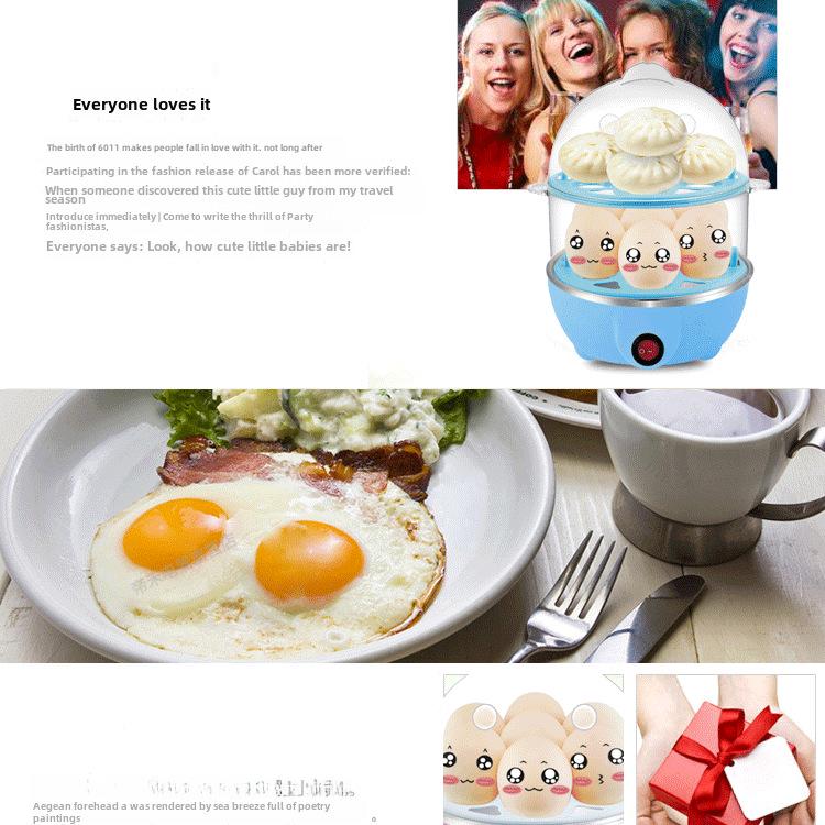 Cartoon Mini Egg Cooker – Household Egg Steamer Gift