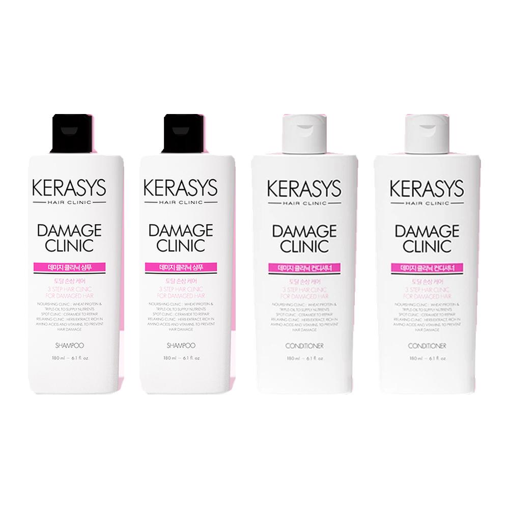 [DAISO] Kerasys Hair Clinic Damage Clinic Shampoo & Conditioner 180ml / Damage & Moisture Clinic Treatment 250ml