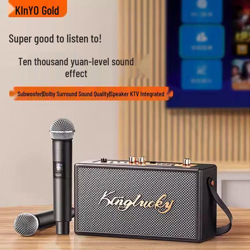 

KINYO S16 Retro Bluetooth Speaker with Dual Microphones CN plug (adapter included)