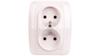 Kos1 Double Socket Z/U White 110436