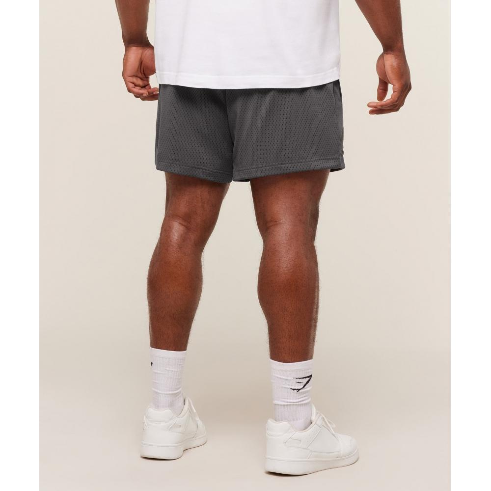 Gymshark Lifting Barbell Mesh 5  Short Onyx Grey A3c3z Gb7n
