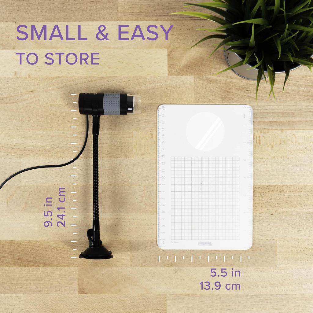 Plugable USB Microscope Digital Microscope million with removable observation can be used with 2.0 (2 pixels, 10x, 250x) - plate, Windows, macOS,