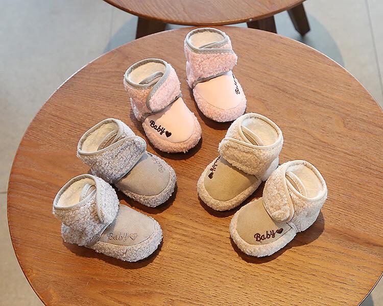Winter Velvet Baby Shoes - Non-Slip, Soft Sole, Cotton Prewalker for Boys & Girls