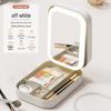 Tabletop LED Makeup Mirror with Smart Adjustable Tri-Color Lighting and One-Touch Charging