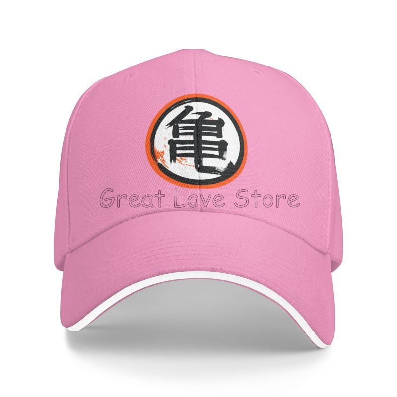 DBZ Kanji Print Baseball Cap Unisex Adjustable Sun Hat Luxury Trucker Sandwich Cap Women Casual Snapback Bucket Caps Golf Hats