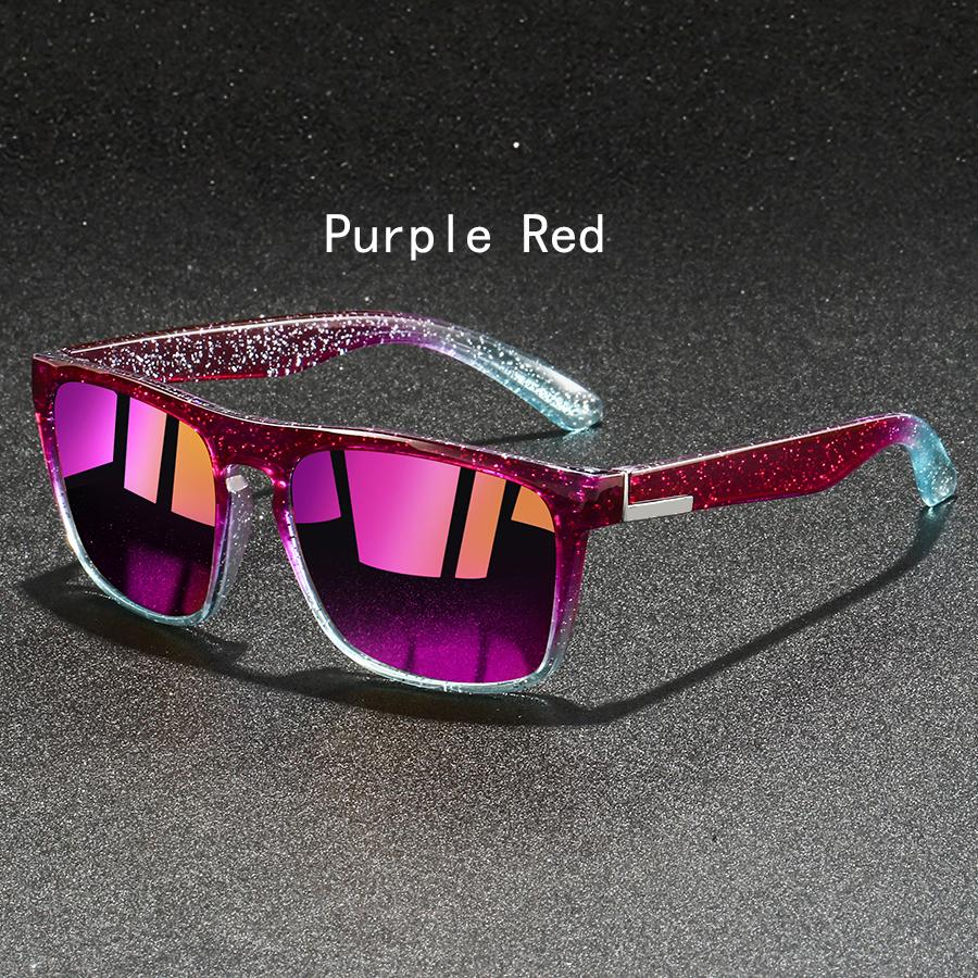 Fashion Vintage Square Glittering Sunglasses Men Women Fishing Driving Man Luxury Brand Designer Sun Glasses UV400 Eyewear