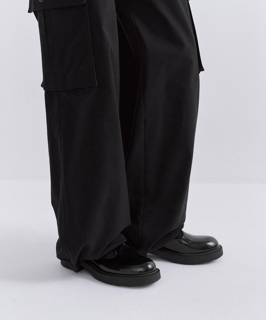 MUSINSA STANDARD WOMAN Women'S Herringbone Wide Cargo Pants [Black]