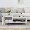 821126 vidaXL Coffee Table High Gloss White 100x50x45 Cm Engineered Wood