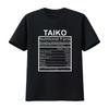 Mens Funny Taiko Nutritional Facts Practice Drummers T Shirt Black Small Vintage Washed Homme Streetwear Designer Clothes