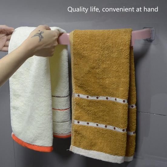Towel Bar Self Adhesive Good Load-bearing Moisture-proof No Drilling Strong Adhesiveness Hanging Towel Waterproof Toilet Single Rod Towel Rack
