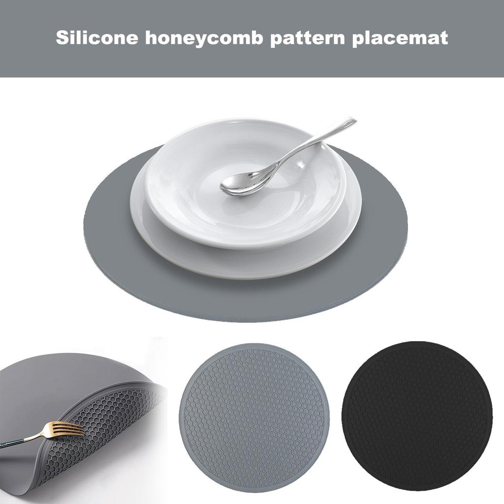Silicone Single And Double Sided Honeycomb Pattern Placemats Household Kitchen Table Mats Silicone Insulation Mats