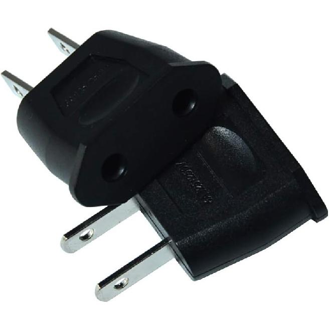 Socket Plug Adapter Europe EU Euro To US Travel Charger AC Power Converter 2PCS(Black)