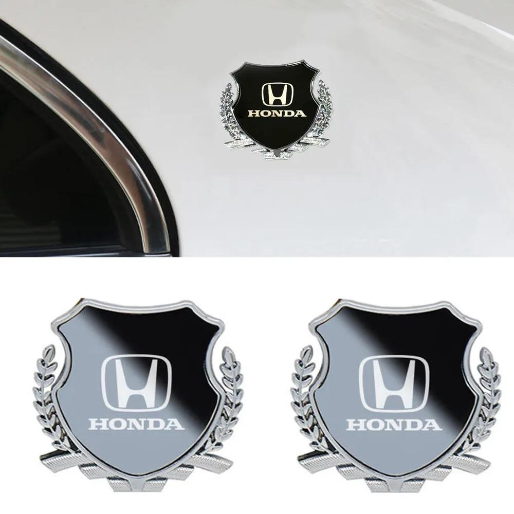 3D Metal Car Stickers Trunk Window Side Emblem Badge Decor Label for Honda Civic, Accord, Jazz, Fit, CR-V, HR-V, XR-V, Etc.