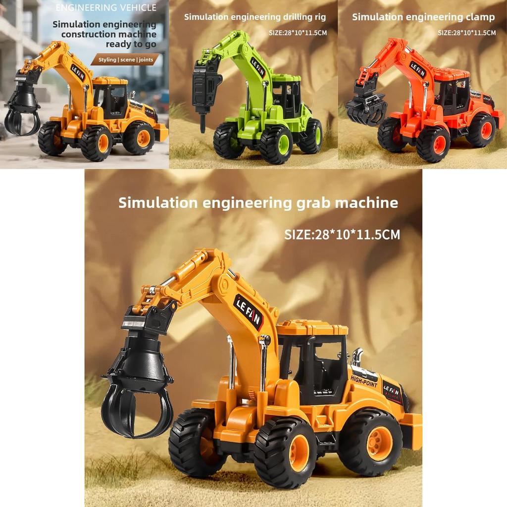 Engineering Toy Set For Boys With Inertia Construction Vehicles And Interactive Play For Kids