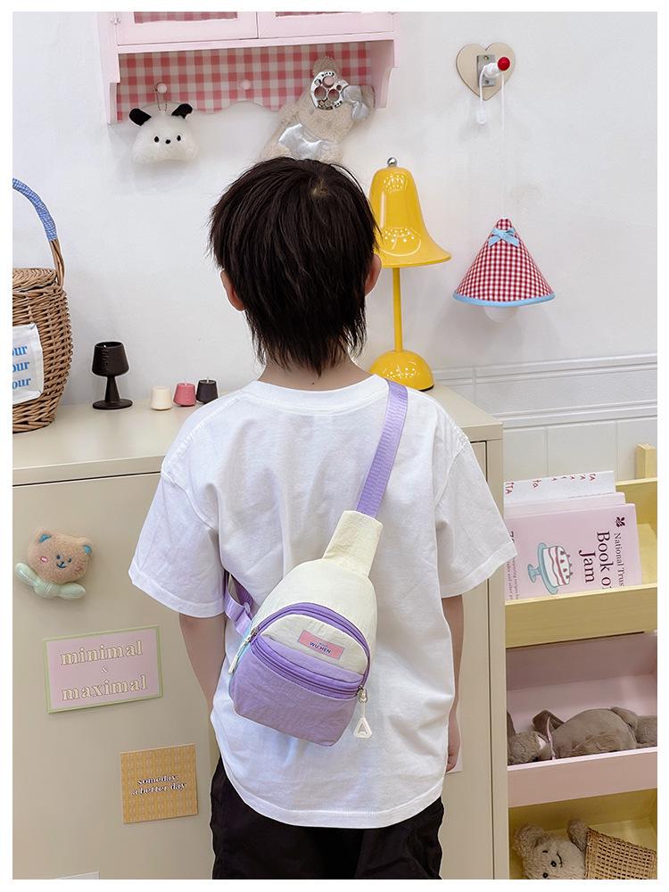Dopamine Travel Kids' Color Block Mini Crossbody Bag: Versatile Japanese-Korean Style Student Schoolbag