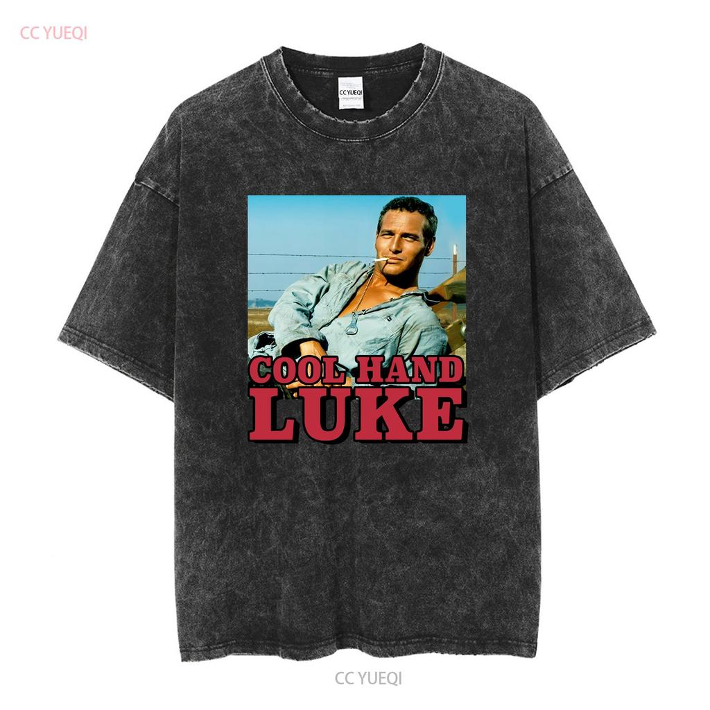 Cool Hand Luke Vintage Klassisches T-Shirt lang- oder kurzärmlig Vintage gewaschene Grafik Bequem Homme Weich Unisex Lässig