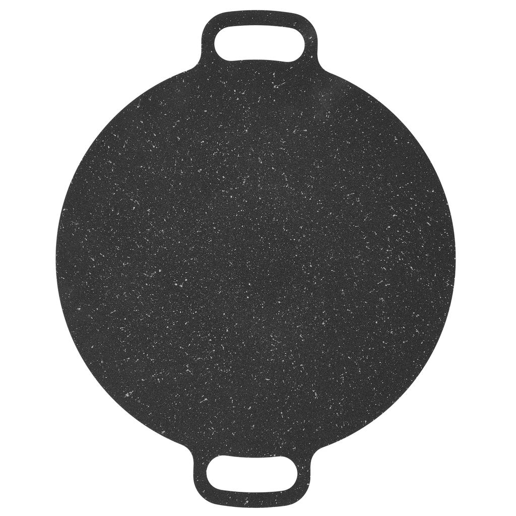 Korean Grill Pan Round Non Stick Iron Medical Stone Coating Good Insulation BBQ Griddle with Oxford