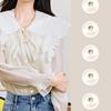Pearl Shirt Buttons, Clothes With Diamond Round Buttons, High-End Blouses, Cardigans, Sweaters With Diamond White Buttons