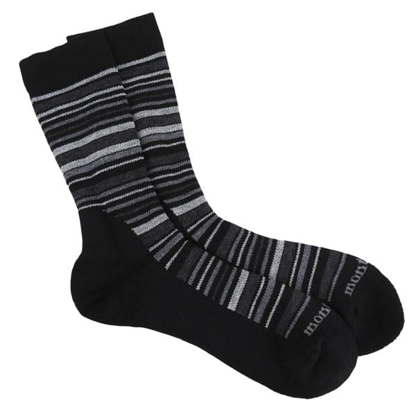 Merino Wool Trekking Socks 1118421 M [Montbell] Men's (Black (BKH) / (24-26cm))
