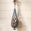 Onion And Potato Storage Keeper Handwoven Cotton Rope Mesh Bag, Wall-Mounted Bohemian Style Organizer, Kitchen Countertop Space Saver Breathable