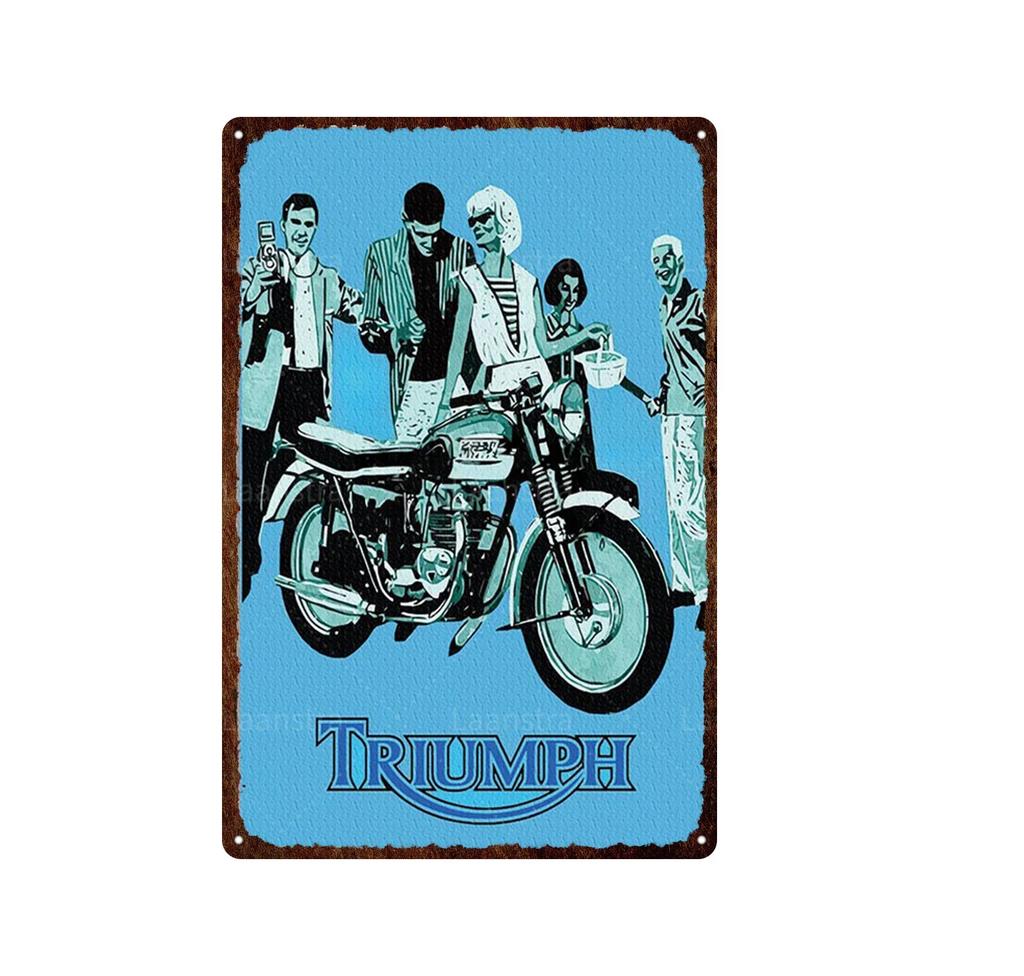 Vintage Norton Motorcycle Metal Poster Retro Plaque Wall Art Painting Plate Bar Garage Decor Vintage Tin Sign Home Decor Poster