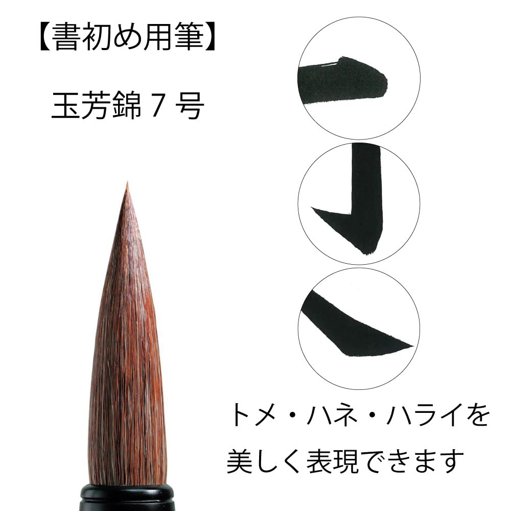 Akashiya Kalligrafi Tamayoshi Storlek för Ny Pensel, Nishiki, 7, Årets Kalligrafi, AJ-201