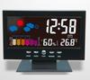 Electronic Digital LCD Desk Alarm Clock Thermometer Backlight Acoustic Control Sensing Weather Forecast Table Clock