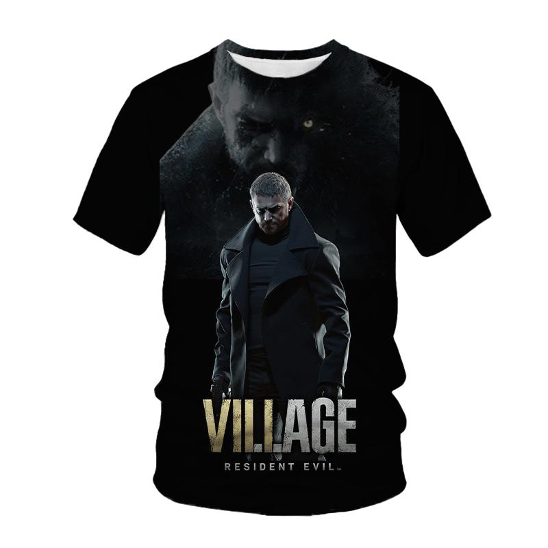 Horror Game Resident Evil 3D Print T-shirts Men Women Short Sleeve O-Neck t shirt Fashion Harajuku Top Tee Oversized Y2k Clothes