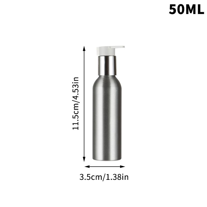 40-200Ml Aluminum Pump Bottle High Quality Lotion Pump Shampoo Lotion Pump Refillable Bottle Liquid Dispenser Travel Container