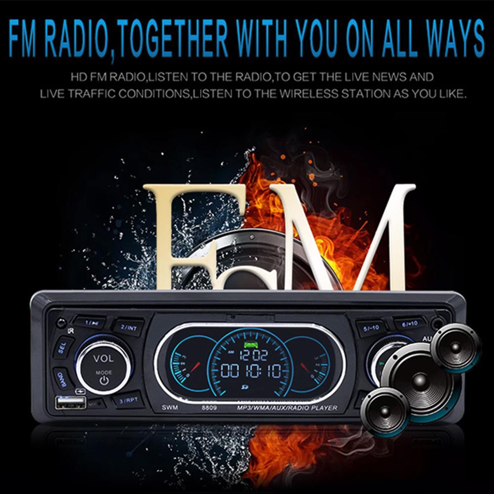 Car Auto MP3 Player USB FM AUX Bluetooth Radio Multimedia Audio Video 8809