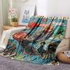 One Punch Man Characters flannel blanket, classic anime pattern for home furnishing, nice gift.xwn