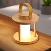 Creative New LED Solid Wood Lanterns Nightlight Bedroom Bedside Atmosphere Lighting Lamps Camping Lights