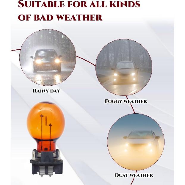 2Pcs PWY24W 12174NA Turn Signal Bulb,Daytime Running Light Replacement For most vehicles,DC12V 24W