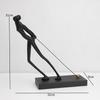 Cast Iron Black Human Sculpture Ornaments, Abstract Art Metal Figure Sculptures, Living Room Decorations, Desktop Figurines