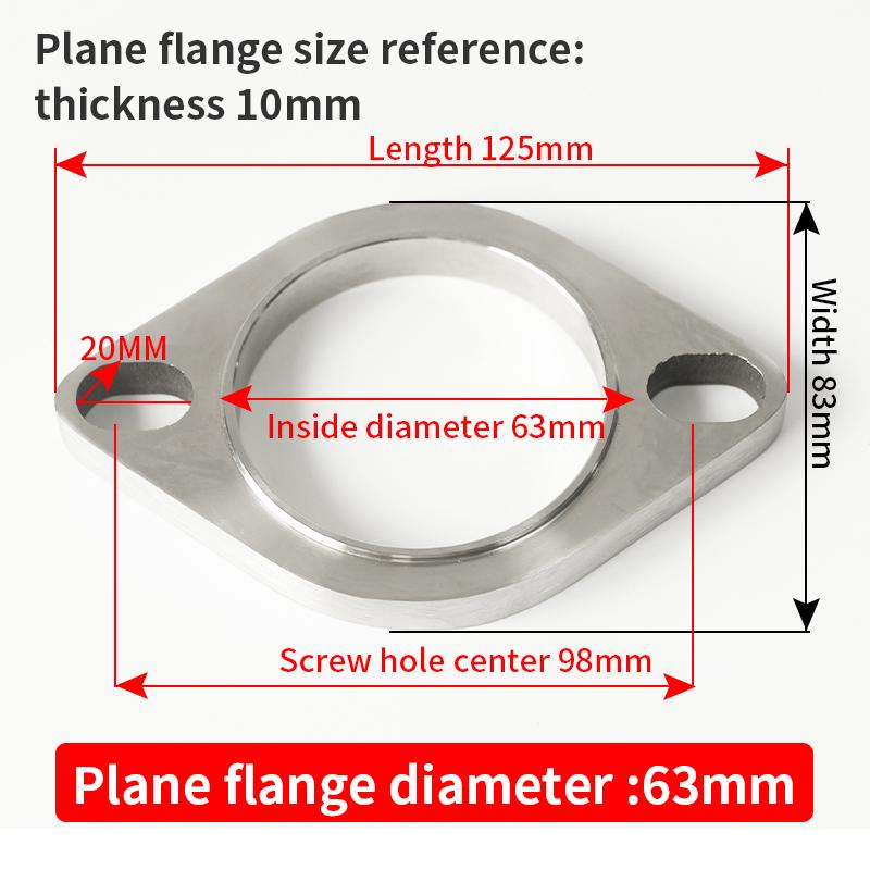 Car Exhaust Pipe Modification Stainless Steel 304 Thickened High Temperature Resistant Material Universal Welding Type Flange