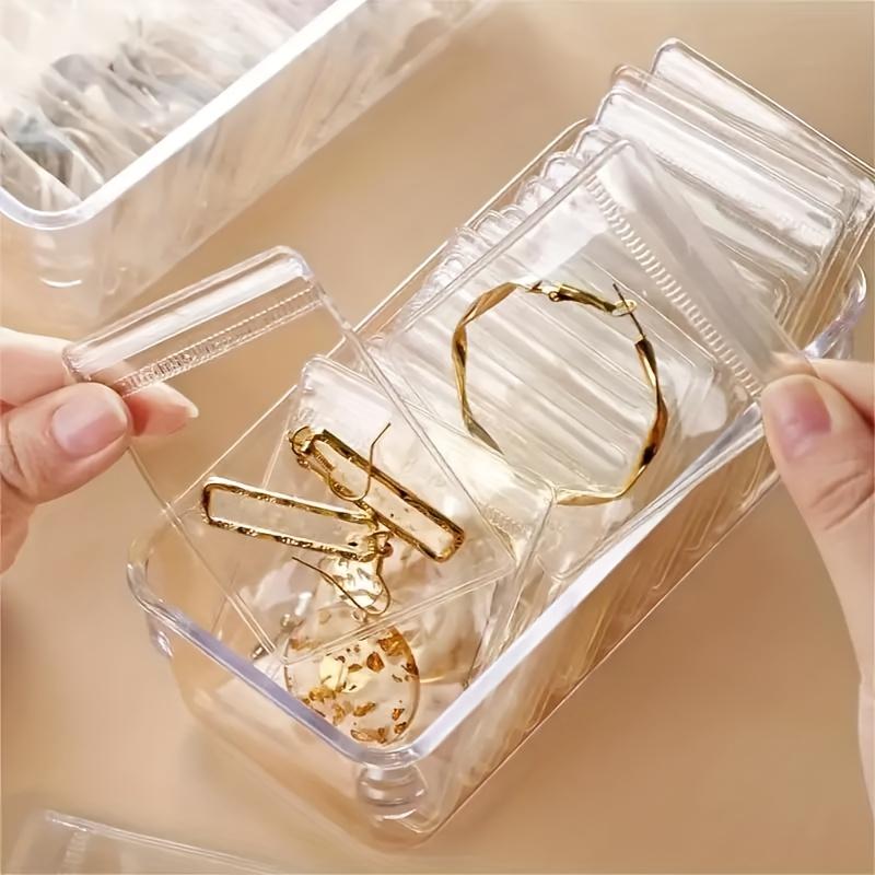 50pcs, Anti-oxidation Jewelry Bags, Jewelry Zipper Bags
