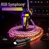 RGB Farbverlauf Multi-Geräte Schnellladekabel mit leuchtendem Atemlicht für Huawei & Apple