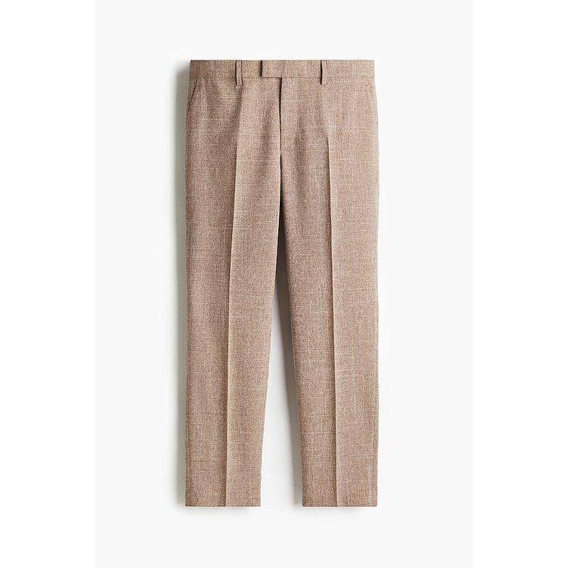 

HM Men s Suit Pants 2025 Fall New Arrival Soft Woven Zipper Fly Fashion Commuter Pants 1259368