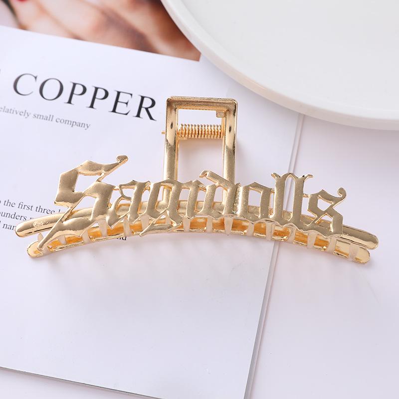 European & American Metal Cat Claw Hair Clip - Leaf Design for Ponytails