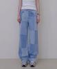HAINT Check Board Washed Denim Pants