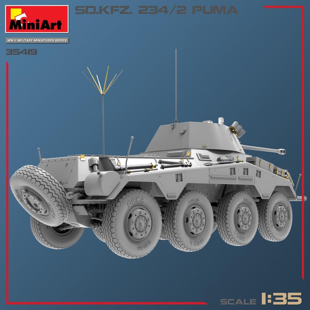 MiniArt 1/35 German Sd.Kfz.234/2 Plastic Model Kit MA35419