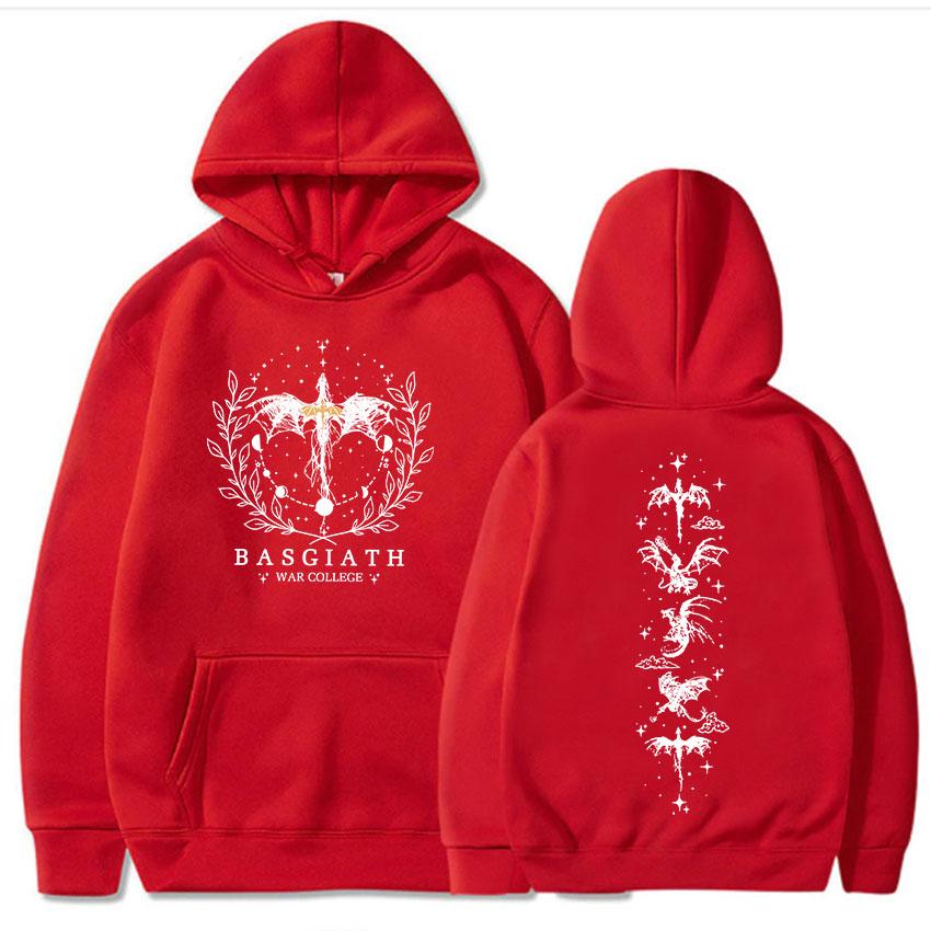 Basgiath War College Hoodies Onyx Storm Dragon Rider Sweatshirts Book Printing Sudaderas Long Sleeve Women Men Clothing