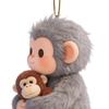 2D Monkey Car Hanging Ornament Acrylic Car Rearview Mirror Accessories Cute Monkey Holding