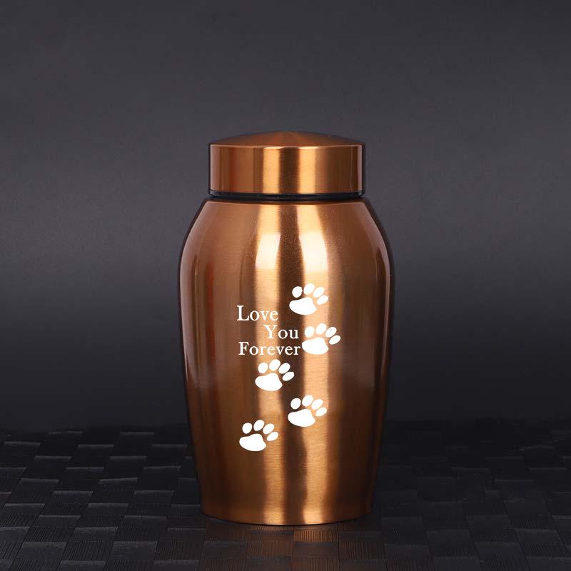Stainless Steel Pet Cremation Urn for Ashes - Memorial Jar for Cats, Dogs, and Pets