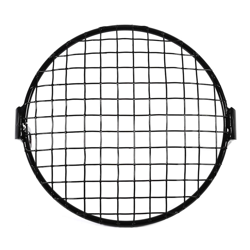 6.3  Vintage Motorcycle Hdlight Grill Cover Mask - Retro   Side Mount Lamp  or