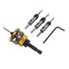 Woodworking Drill Set Adjustable Depth Drill Rust Prevention Feature Efficient Chip Evacuation Smooth Countersinking Operations