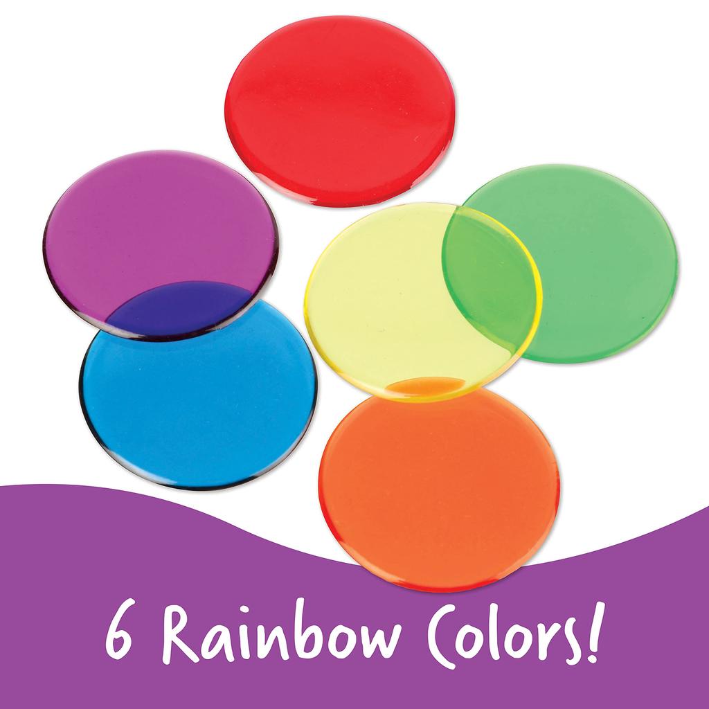 Learning Resources Transparent Counters Colorful Counters Transparent Marbles LER 0131