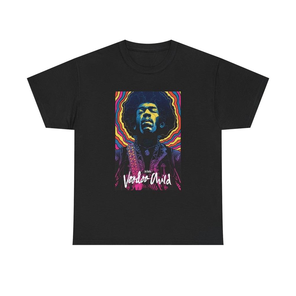 Jimi Hendrix Tshirt Vintage Rock Art Poster Unisex Heavy Cotton Tee Retro